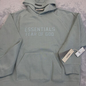 Fear of God Essentials Hoodie – Sycamore Green, Unisex Large, NWT Bag SS23 Drop